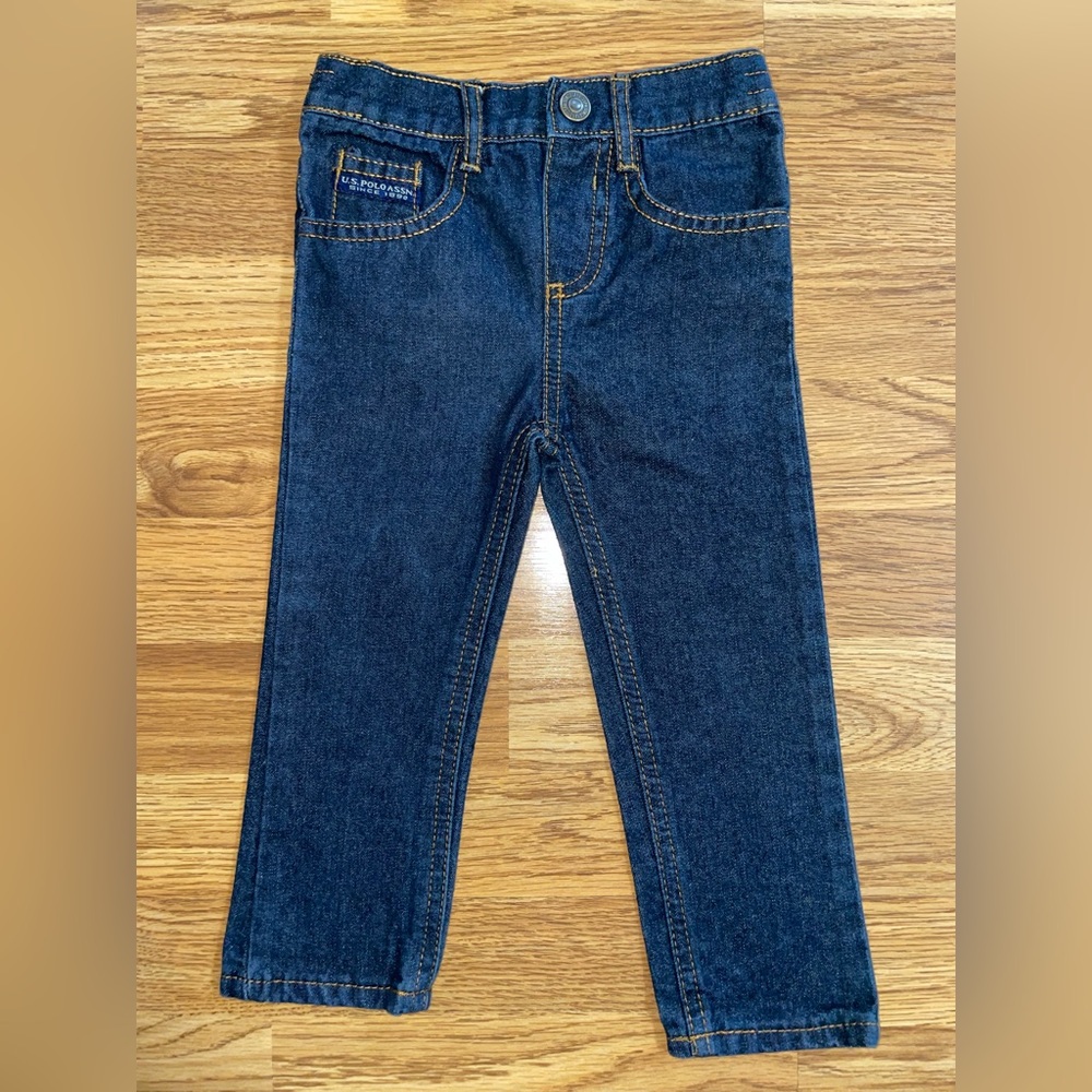 US Polo Assn Jeans Toddler Size 2T Dark Wash EUC